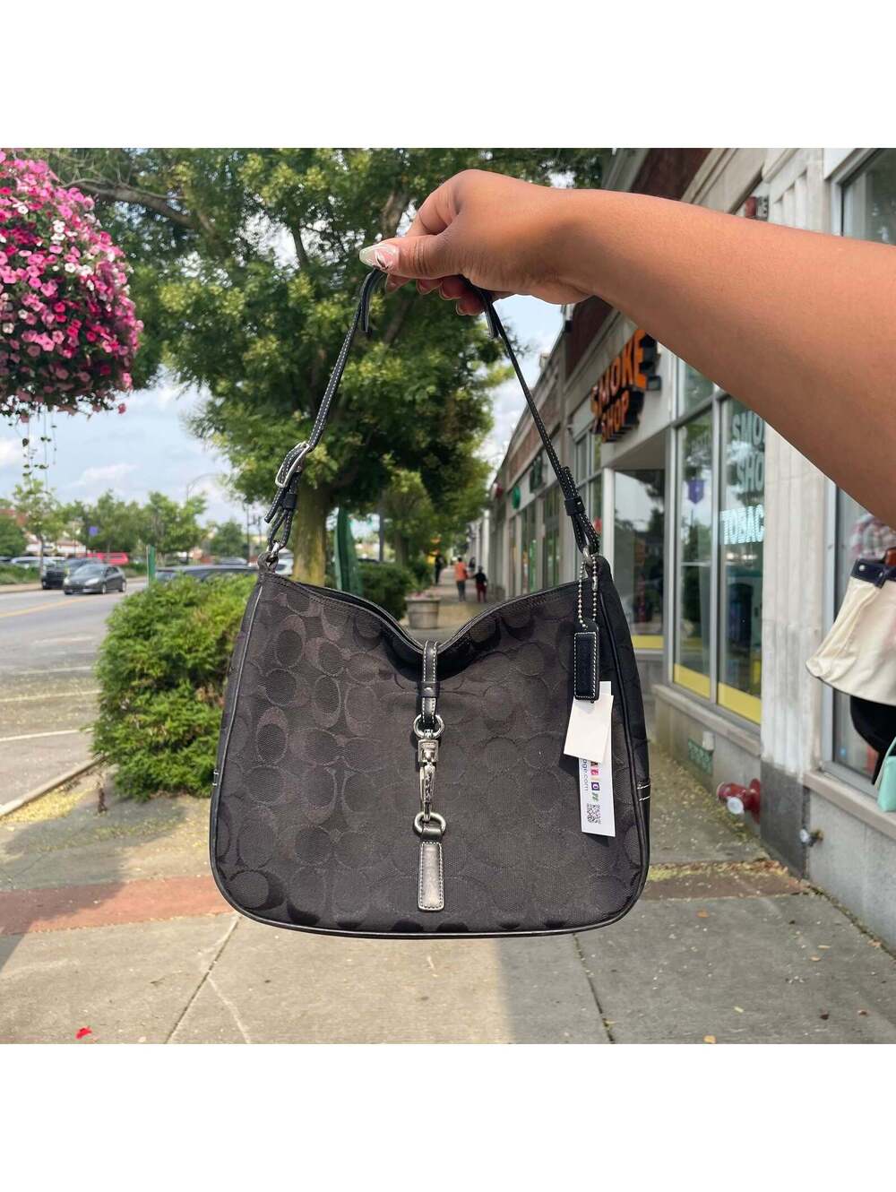 Coach 2002 Signature Clip Hobo Shoulder Bag #6091